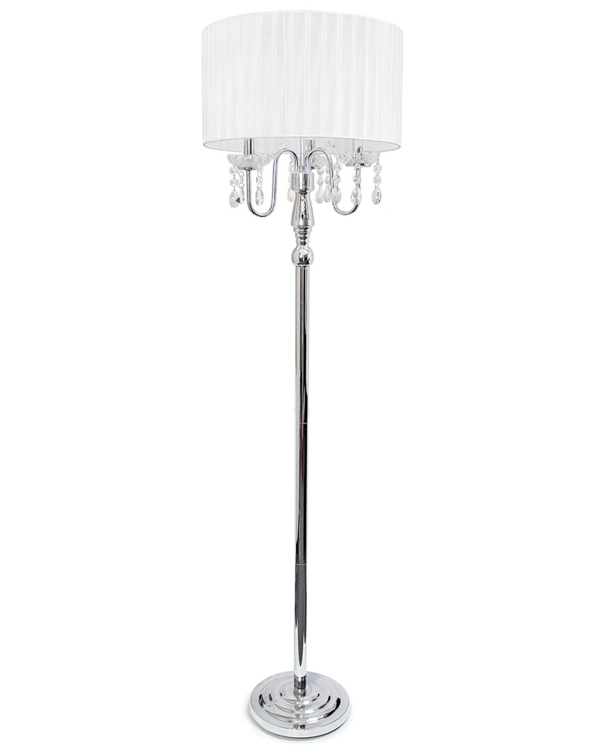 Lalia Home 62in Glamorous Cascading Crystal Floor Lamp