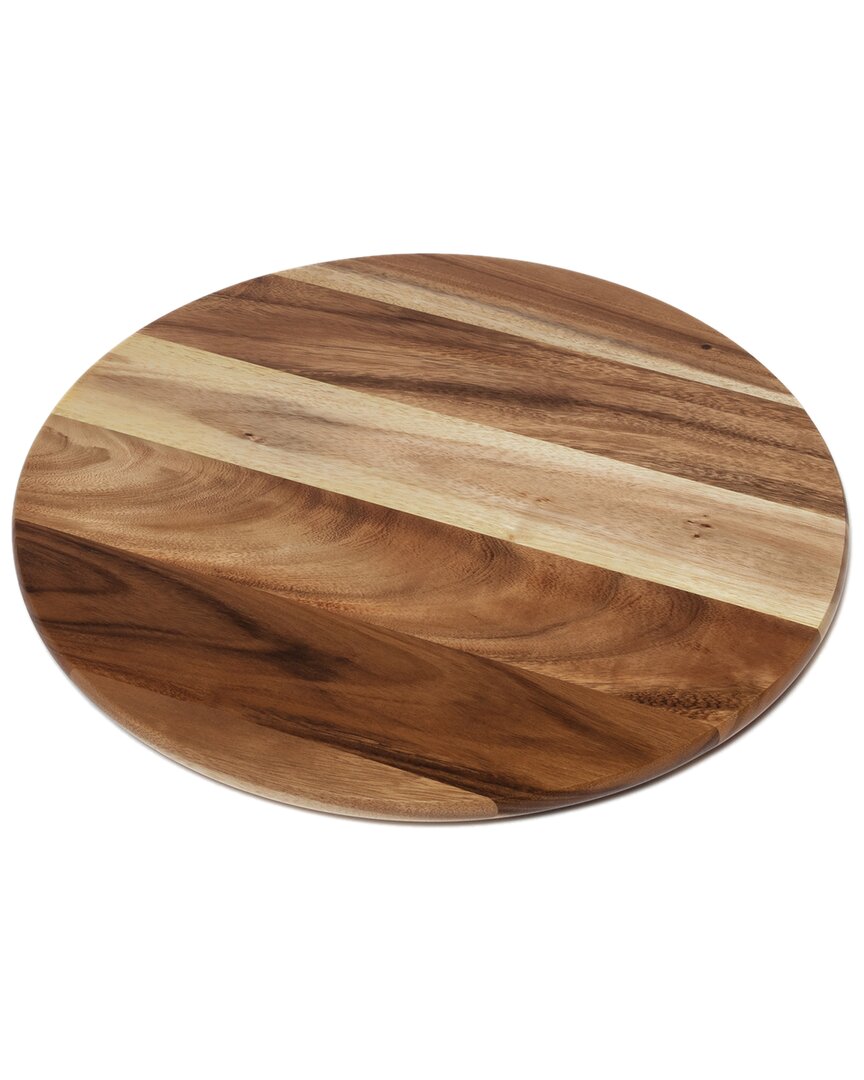 Lipper International Acacia Natural Finish Grand Turntable 20 In Brown