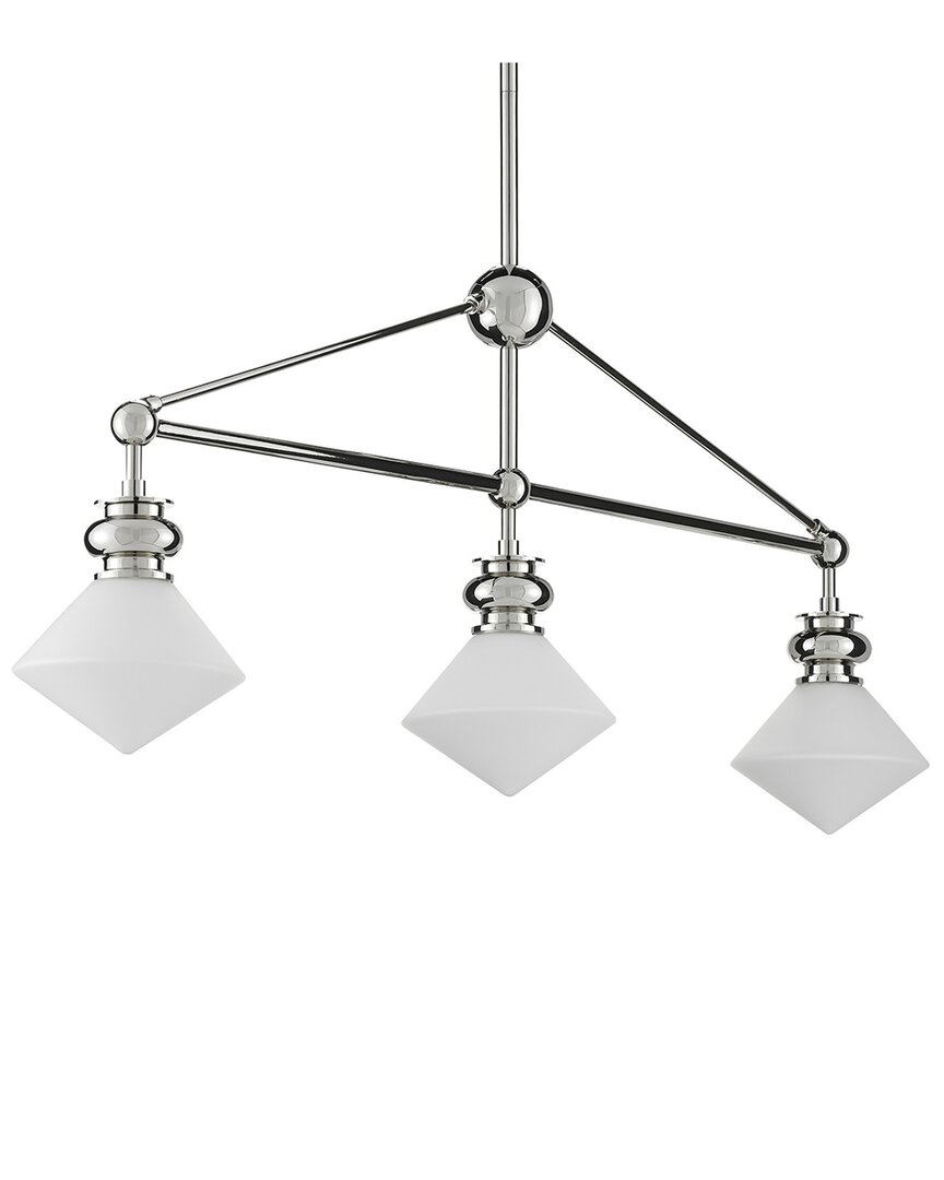Currey & Company Rycroft Rectangular Chandelier In Silver