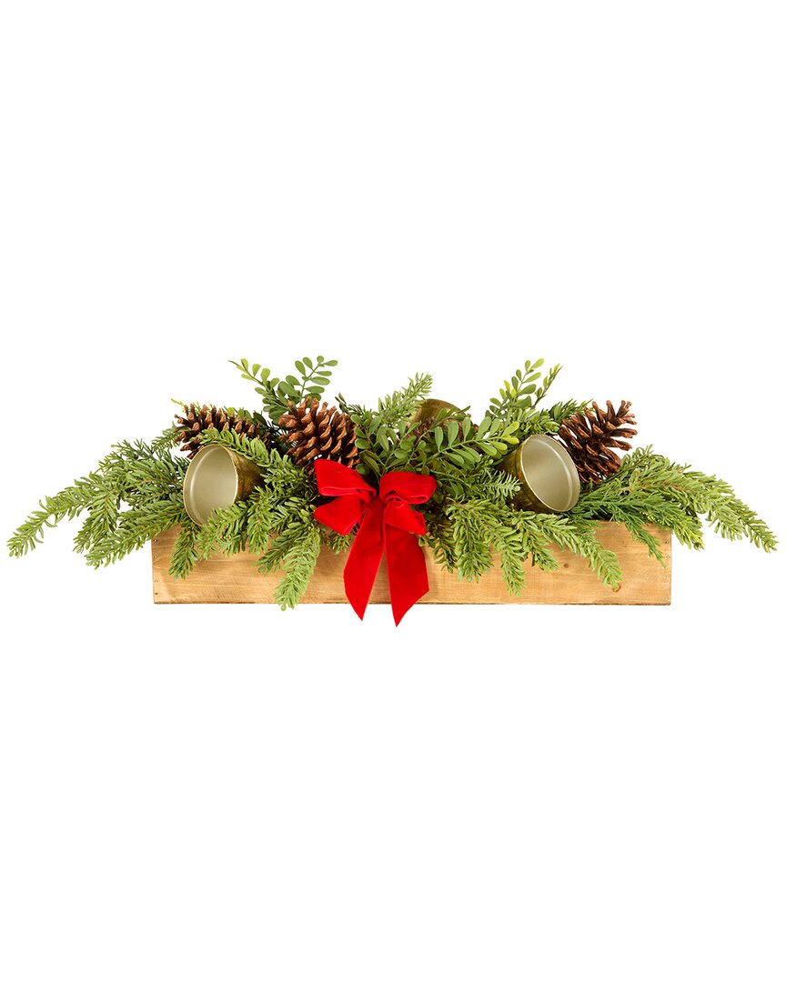 National Tree Company 27in Christmas Bells Centerpiece In Green