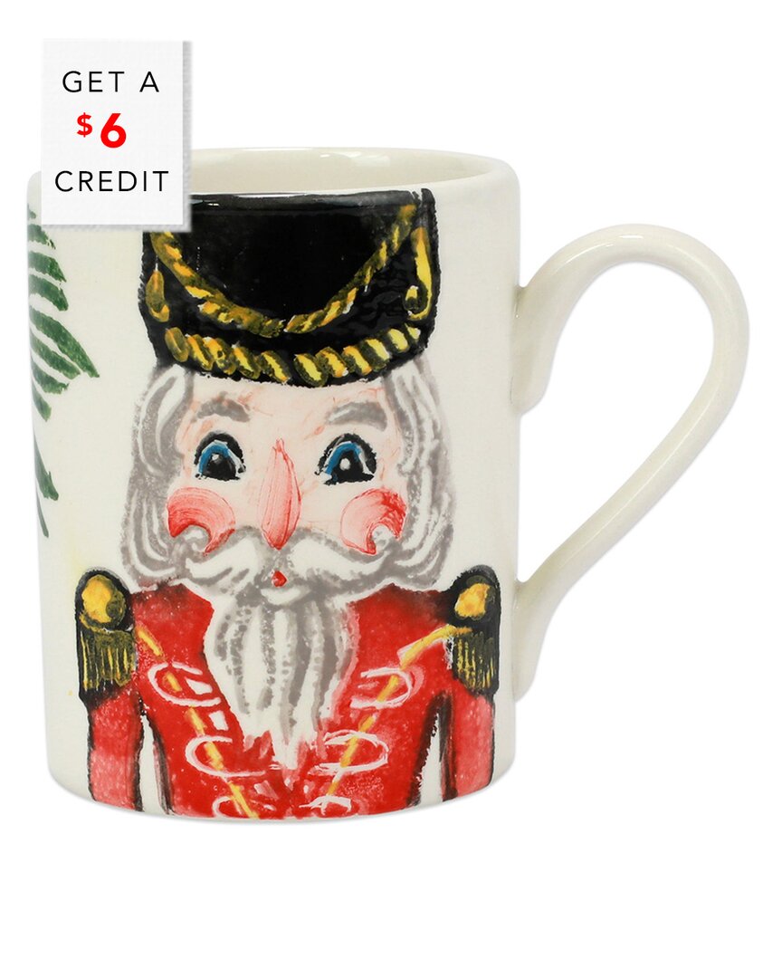 Vietri Nutcrackers Mug With $6 Credit In Red
