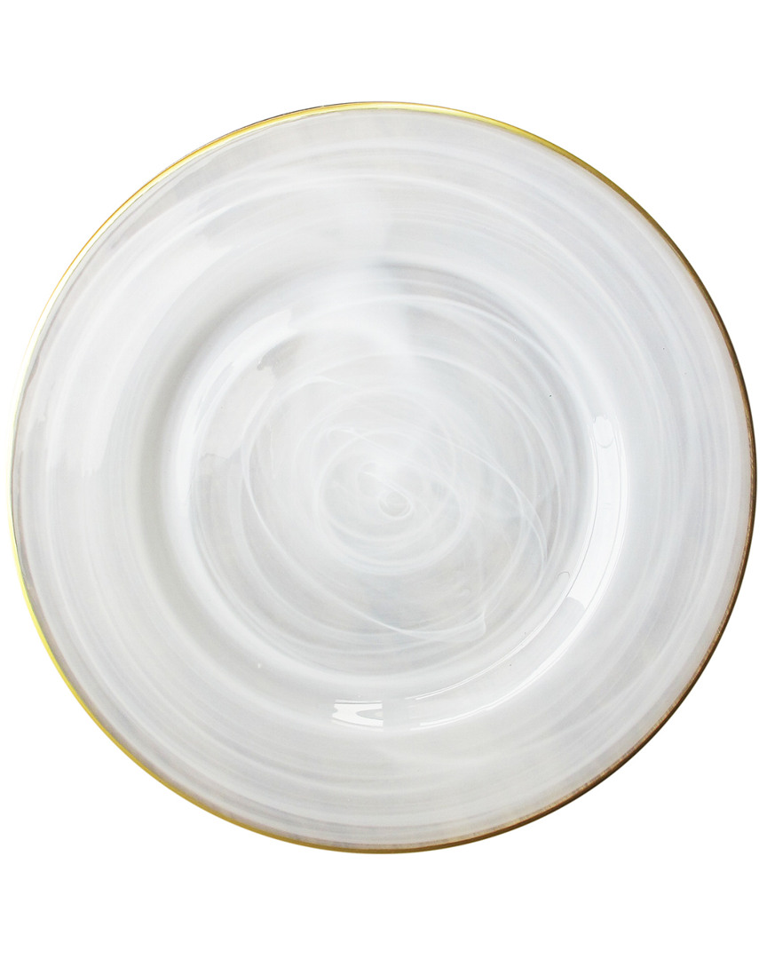 Jay Imports Alabaster Charger Plate 13 Single