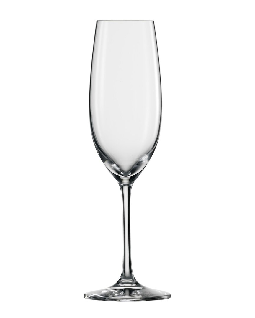 Zwiesel Glas Set Of 6 Ivento 7.7oz Champagne Flutes In Transparent