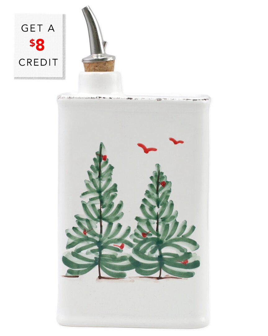 Vietri Lastra Holiday Olive Oil Can In Multicolor