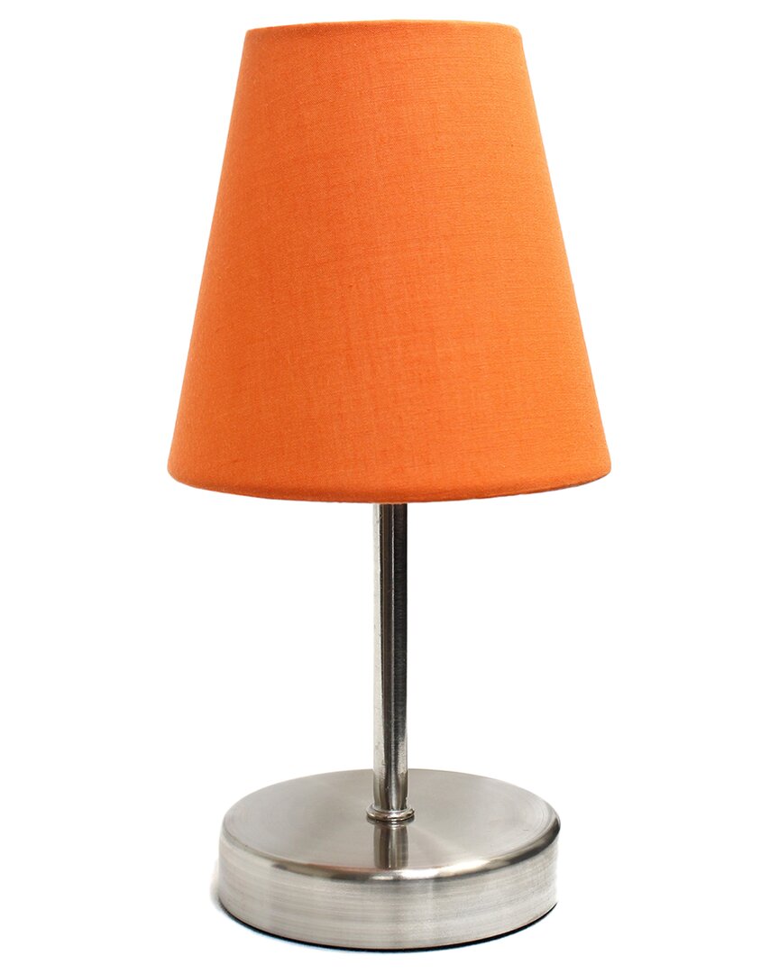 Lalia Home Laila Home Sand Nickel Mini Basic Table Lamp With Fabric Shade