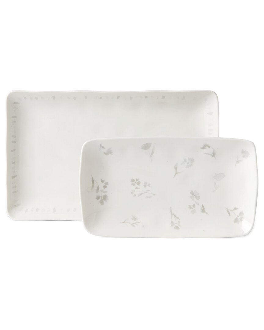 Lenox Oyster Bay Nesting Serving Platters, Set Of 2