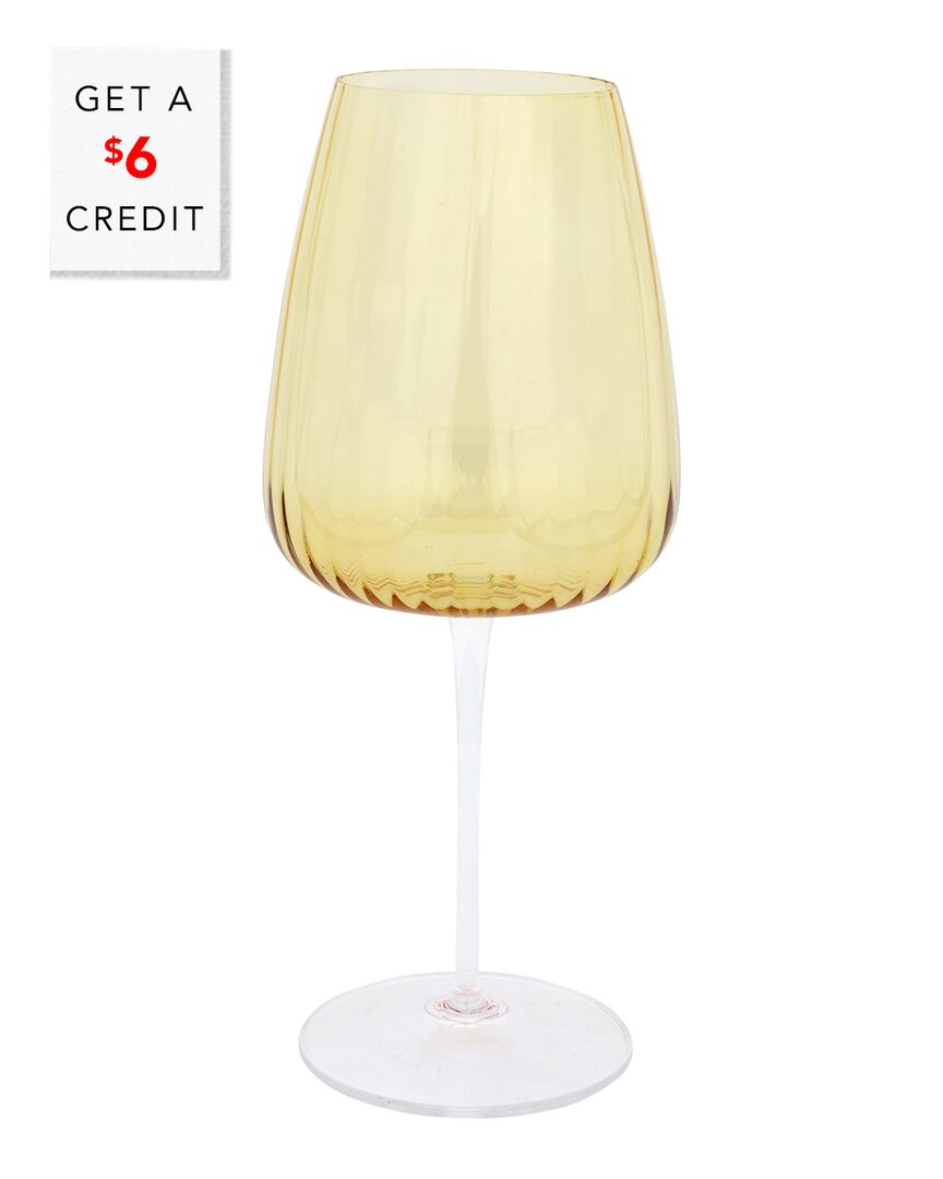 Vietri Francesca Wine Glass In Yellow