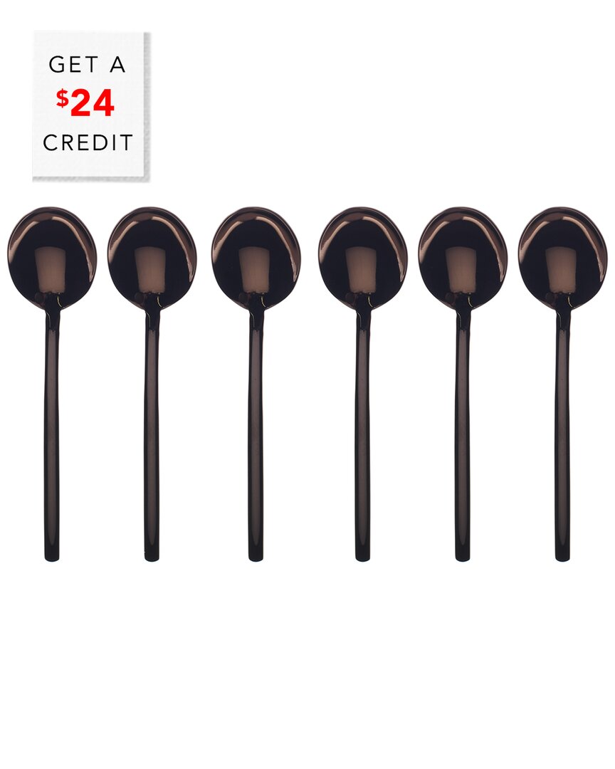 Mepra Bronxo 6pc Coffee Spoon Set With $24 Credit