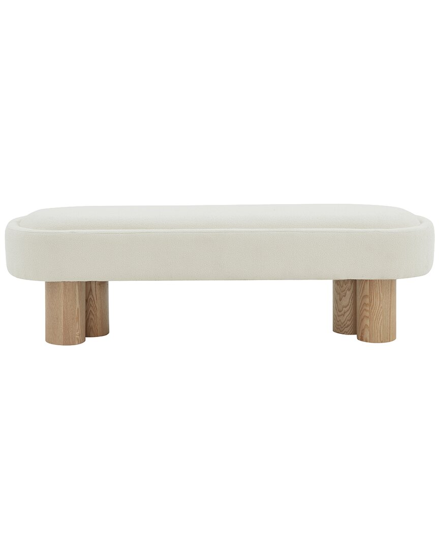 Safavieh Couture Katianna Boucle Bench In White