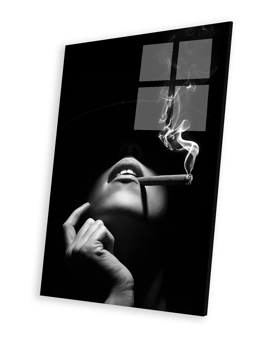 Icanvas Woman Smoking A Cigar Print On Acrylic Glass By Johan Swanepoel