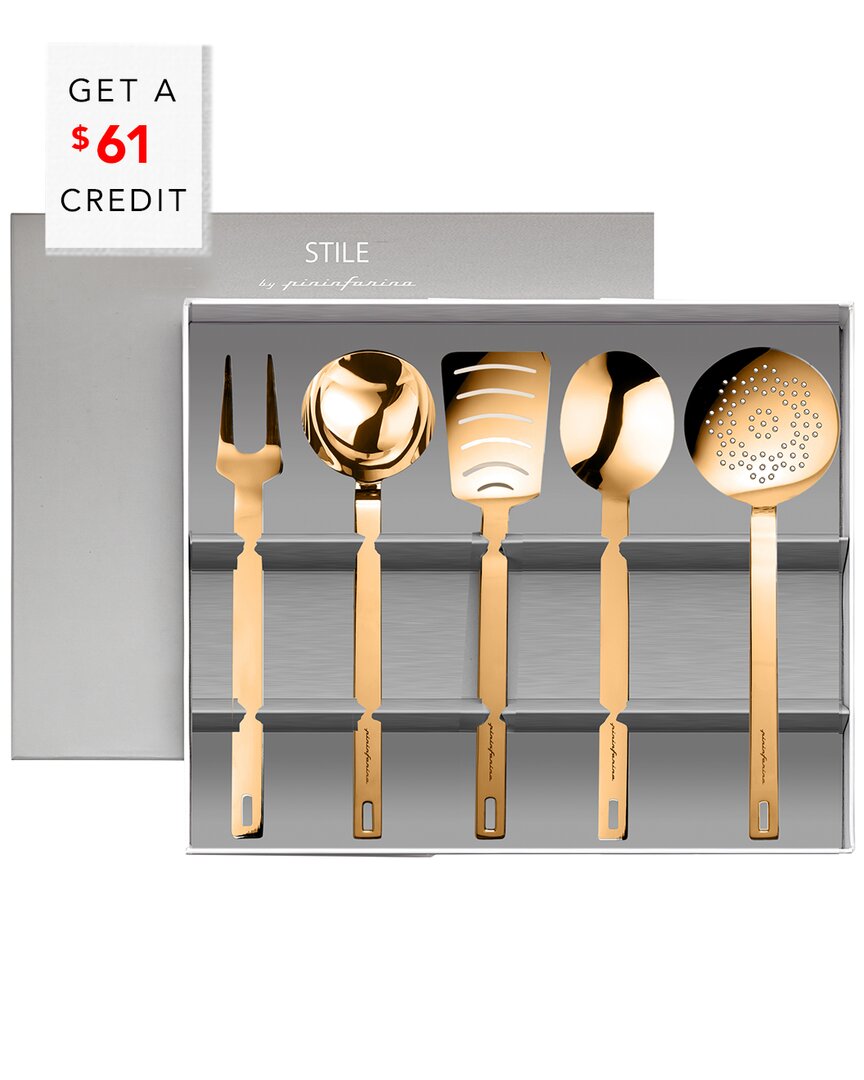 Mepra Stile Kitchen Tools With Box In Gold