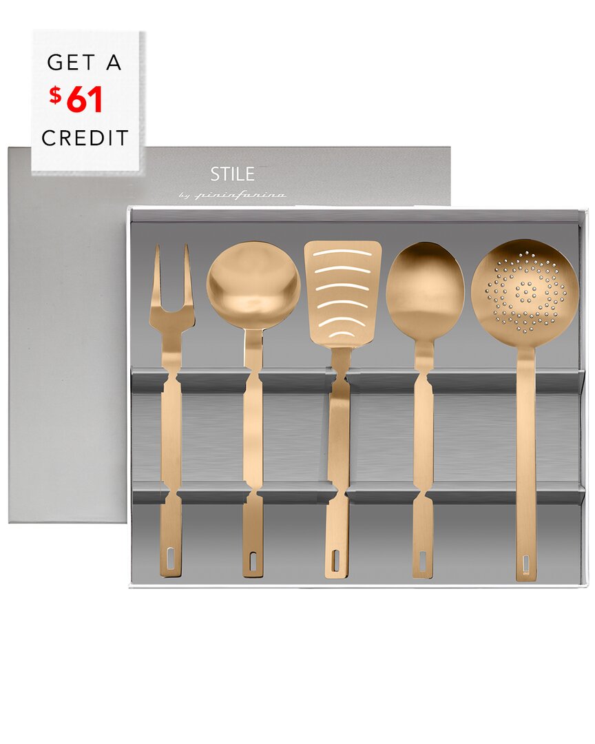Mepra Stile Kitchen Tools With Box In Gold