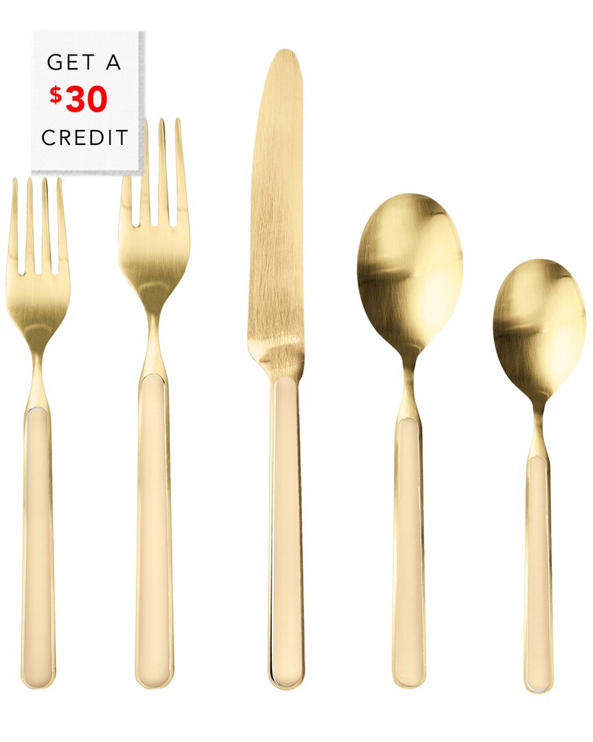 Mepra 5pc Fantasia Ice Flatware Set With $30 Credit
