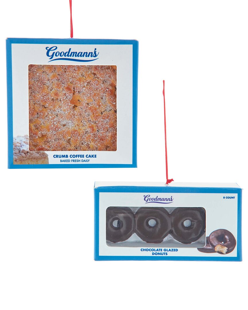 Kurt Adler 3.375box Crmb Cofee Cake/donuts 2a In Multi