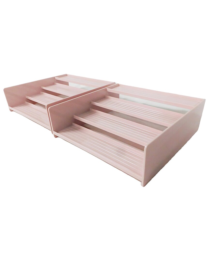 M DESIGN M DESIGN SET OF 4 4-TIER SPICE RACK, PINK 