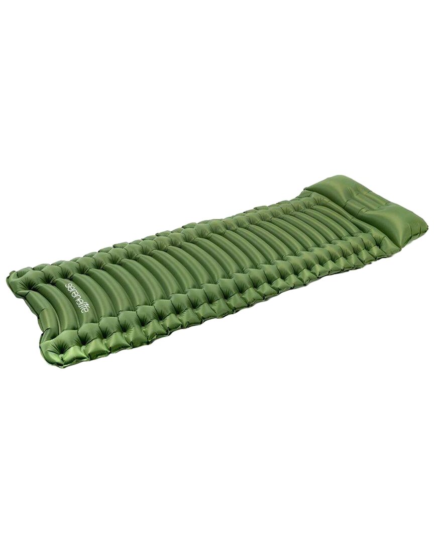 Serenelife Green Ultralight Sleeping Pad And Carrying Bag