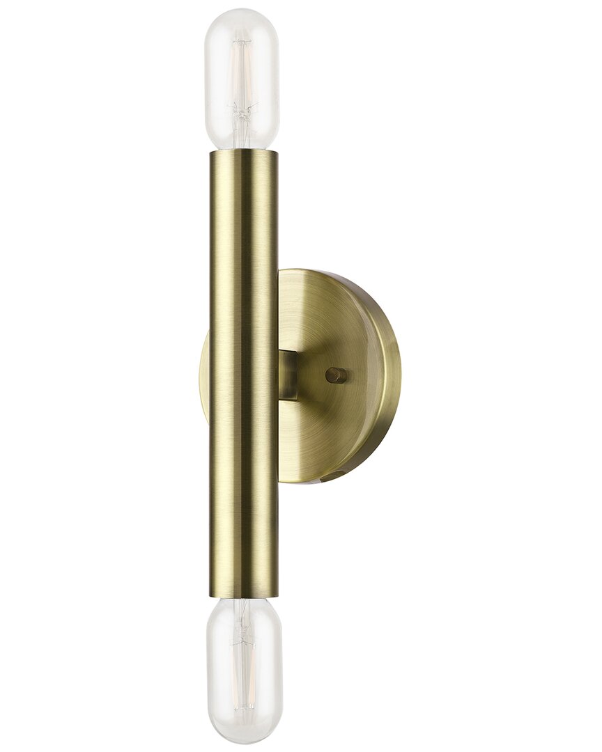 Livex Lighting 2 Light Antique Brass Ada Wall Sconce