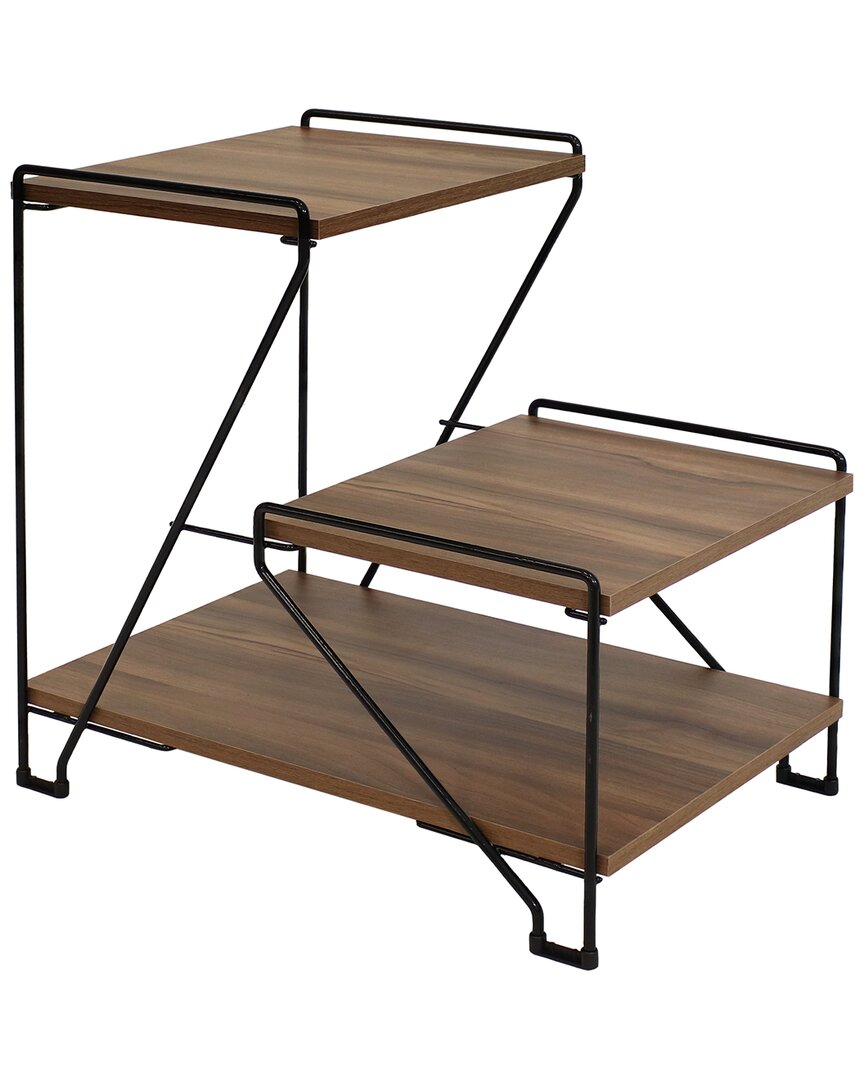 Sunnydaze 3-tiered Woodgrain-look Accent Table In Brown