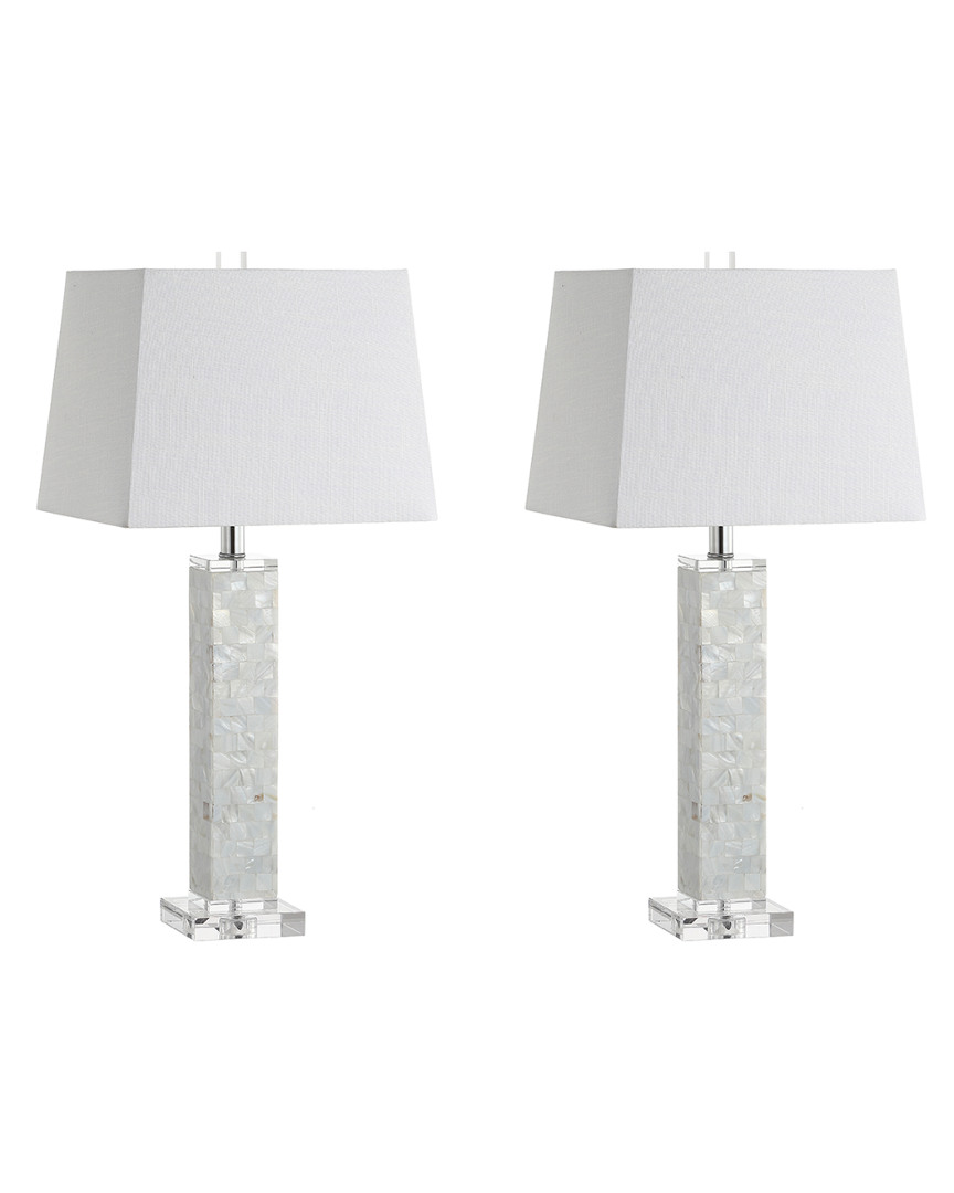 Jonathan Y Designs Set Of 2 Noelle 28.5in Seashell Table Lamps