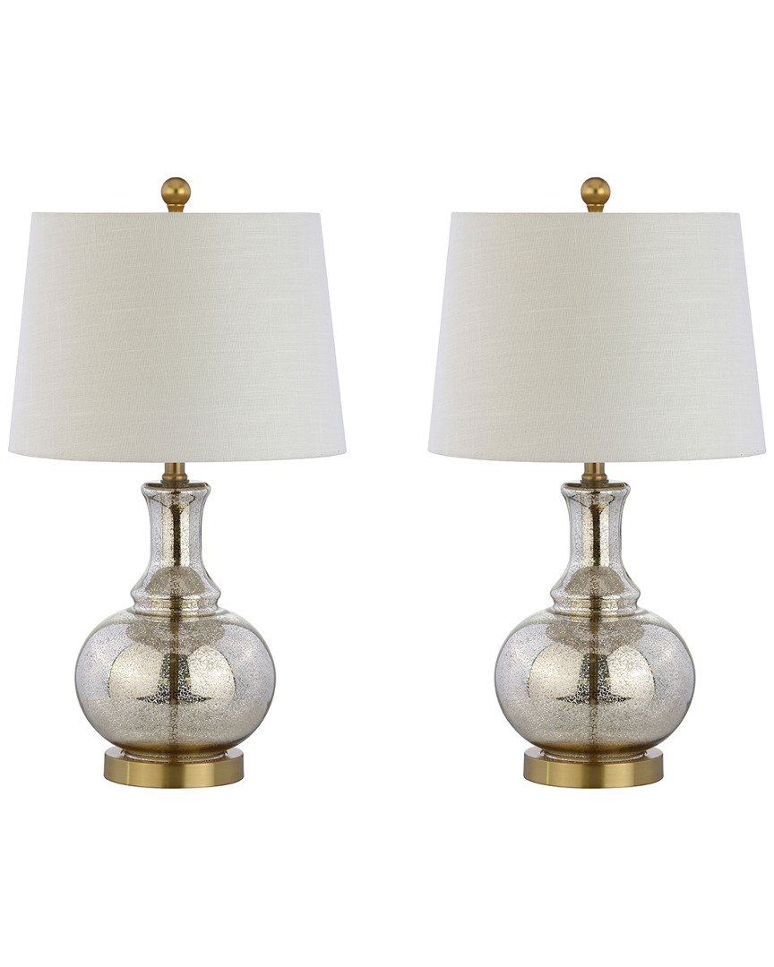 Jonathan Y Designs Set Of 2 Lavelle 25in Glass Table Lamps