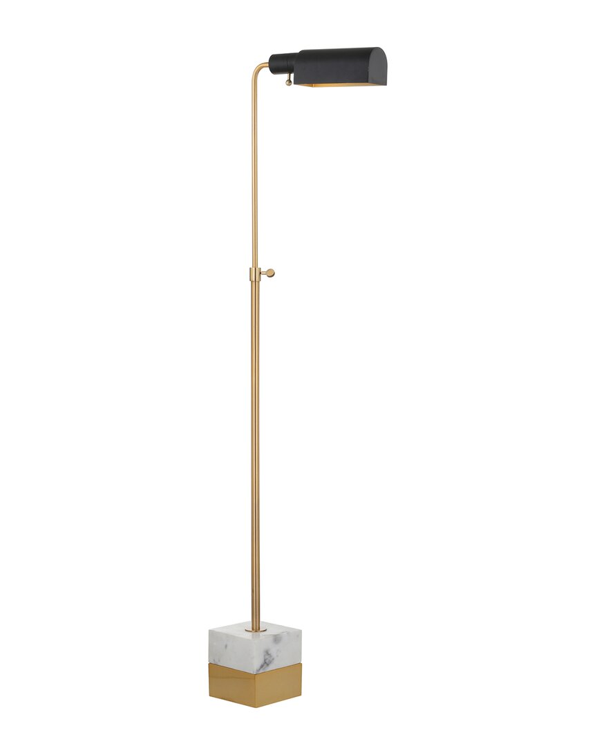 Jonathan Y Designs Iva Adjustable Brass Library Floor Lamp