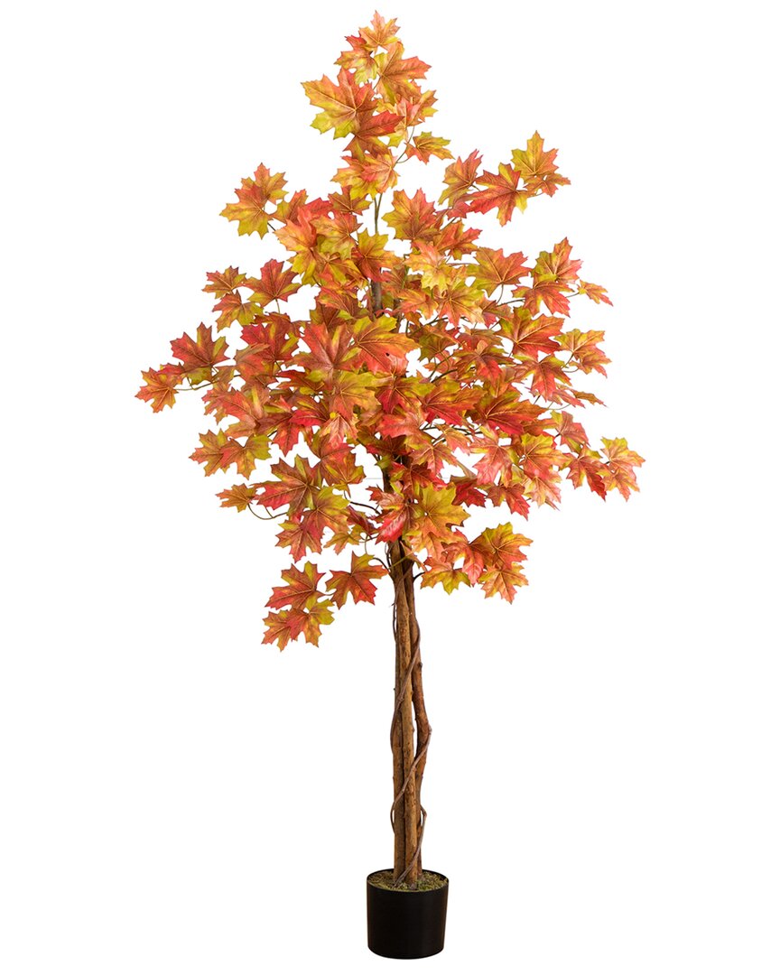 Nearly Natural 5ft. Autumn Deluxe Maple Artificial Fall Tree