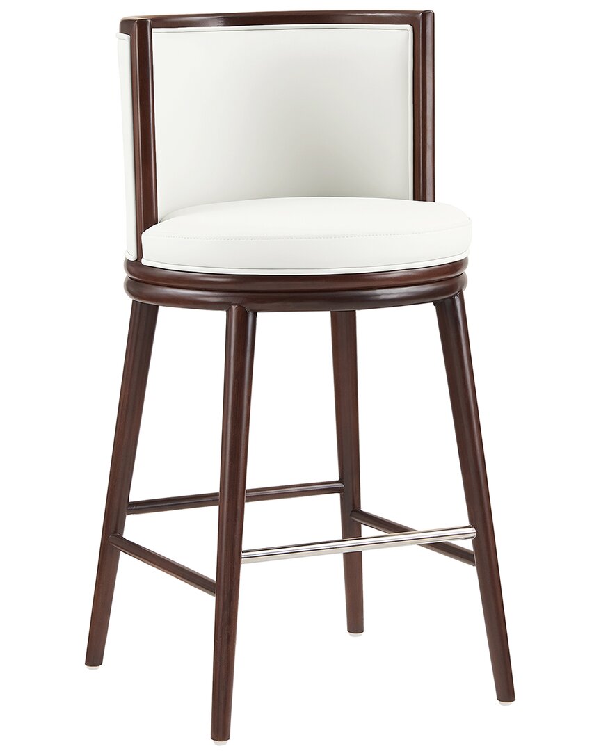 Manhattan Comfort Evalyn Leatherette Barstool With Beech Wood Legs