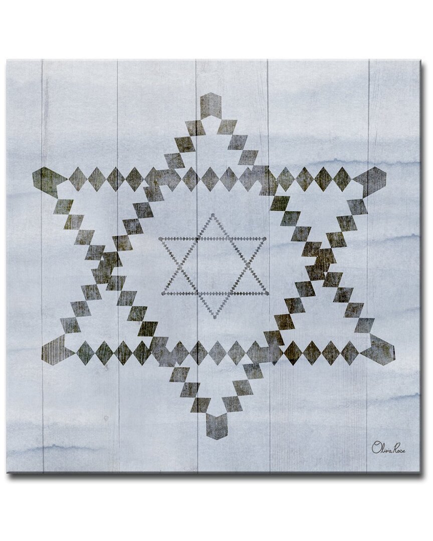 Ready2hangart Star Of David V Wrapped Canvas Wall Art By Olivia Rose