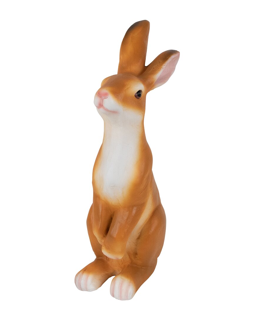 Northlight Standing Curious Bunny Outdoor Garden Statue In Brown