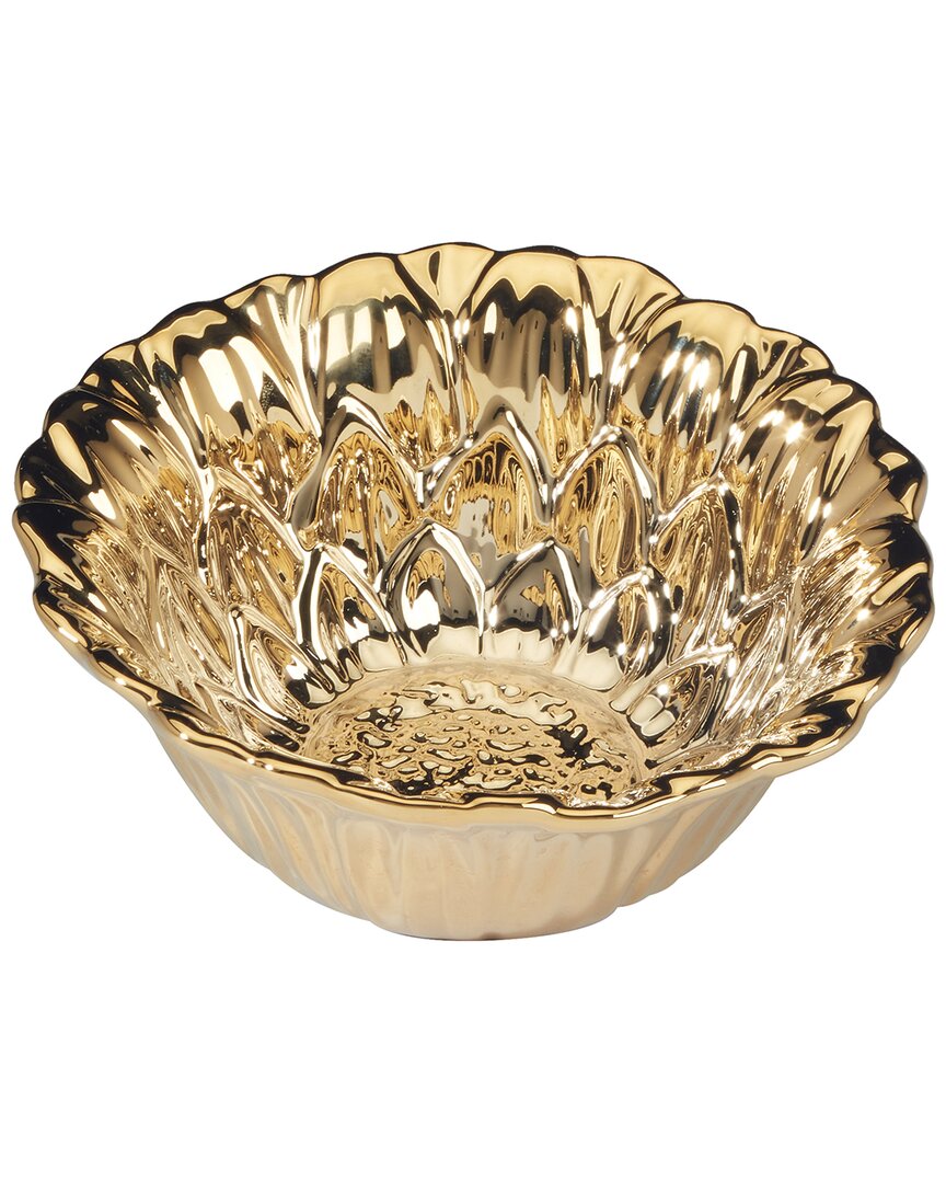 Certified International Gold Coast 3dset Of 4 Sunflower Ice Cream Bowls