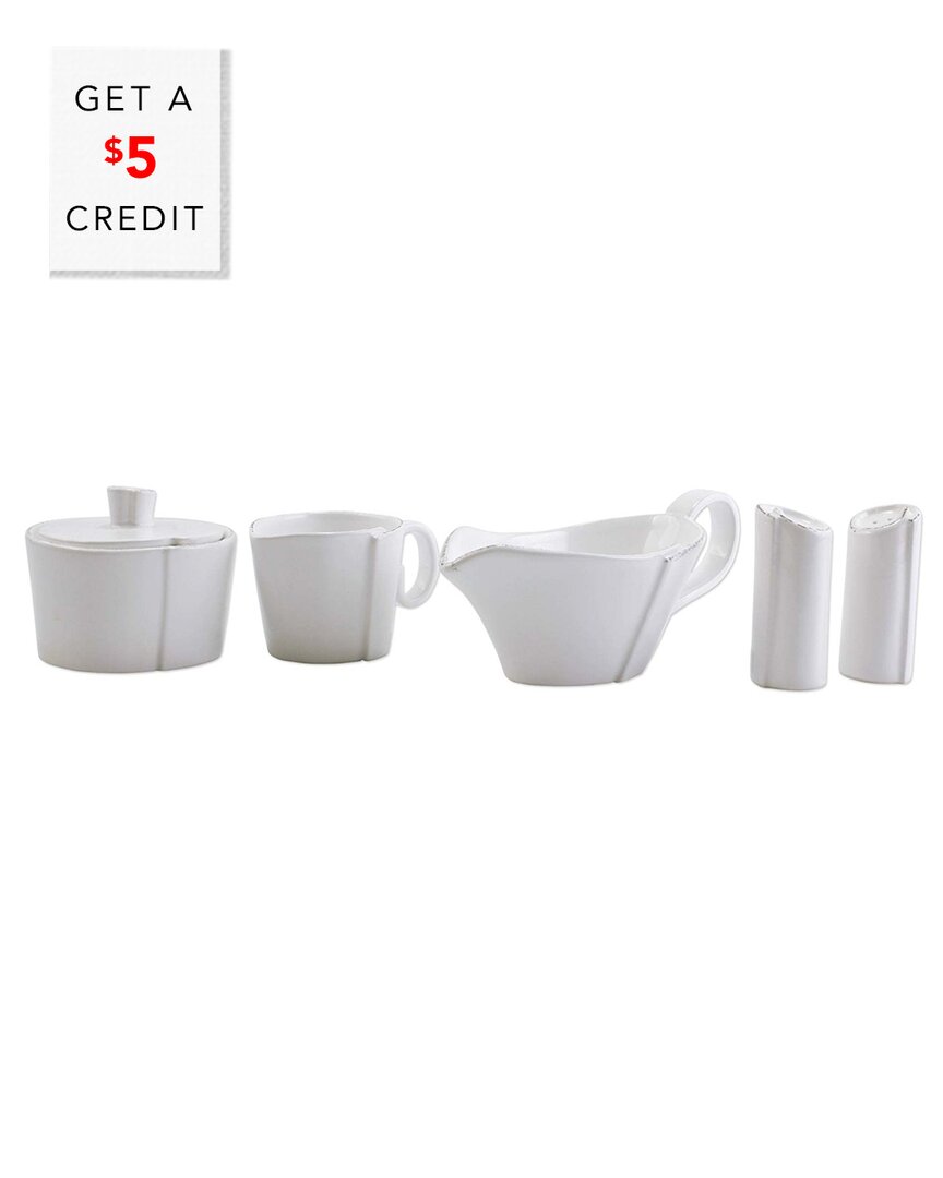 Vietri Lastra European Dinner Plate With $4 Credit In White