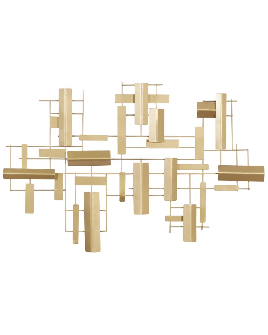 Cosmoliving By Cosmopolitan Contemporary Abstract Metal Wall Decor In Gold