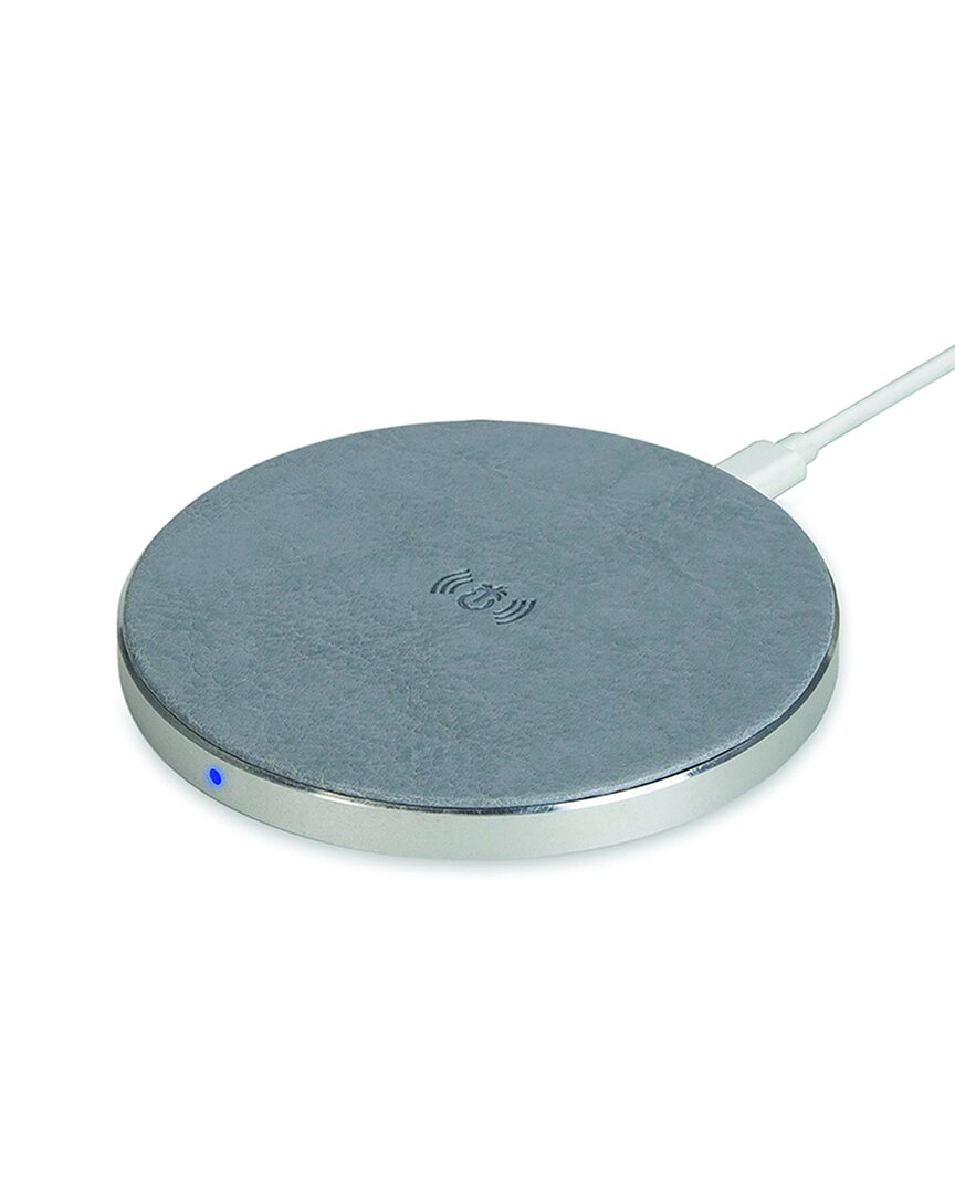Phunkee Tree Leather Wireless Charging Pad In Grey