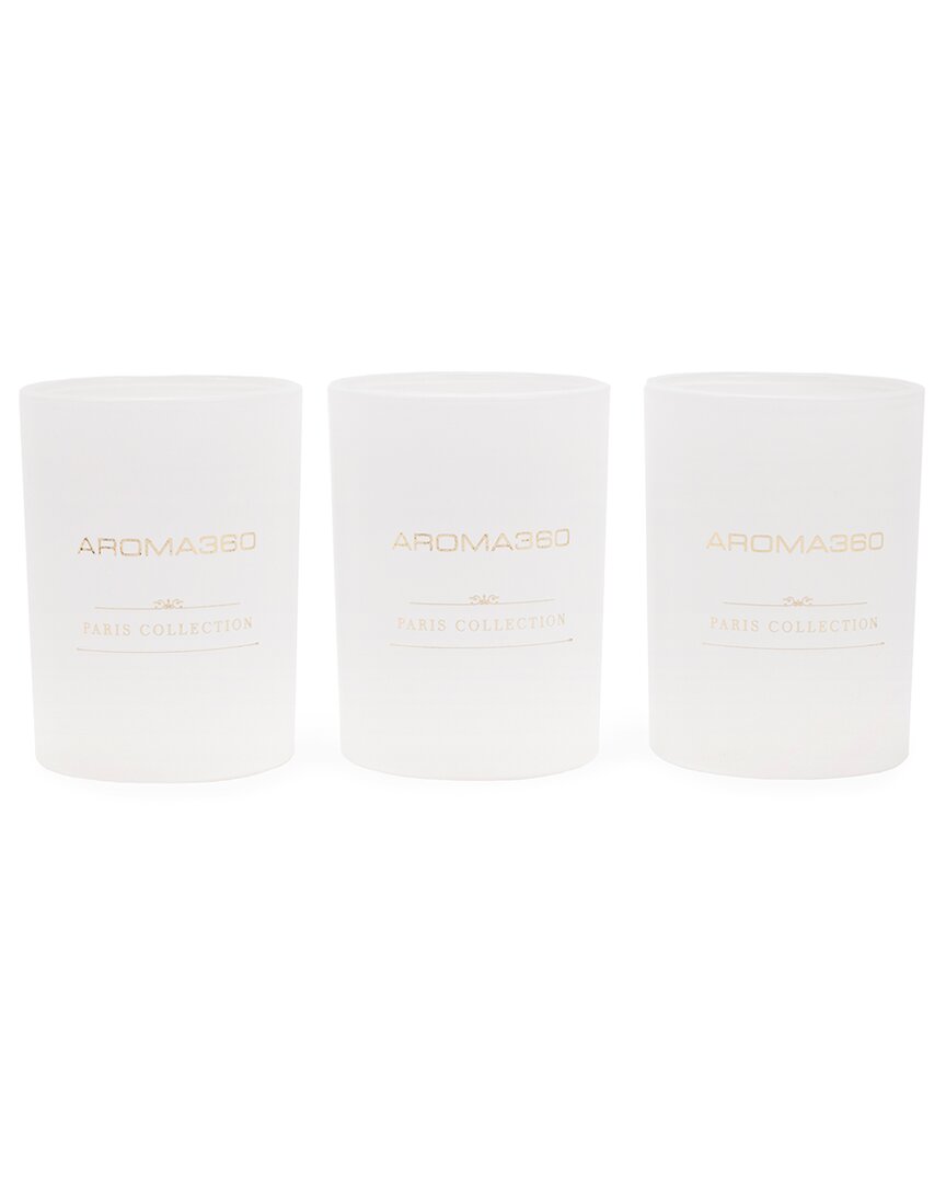 Aroma360 Paris Collection Candle Trio (chandelier) In White