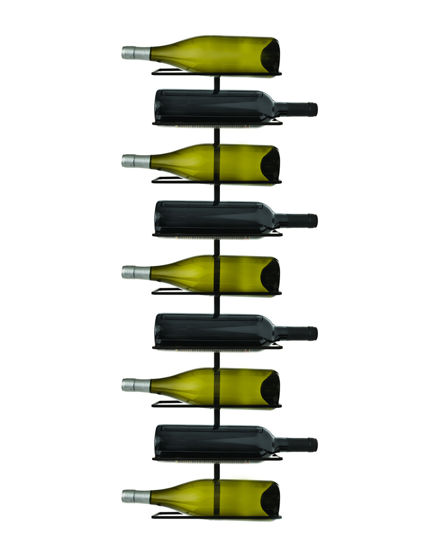 True Align Wall-mounted Wine Rack In Black