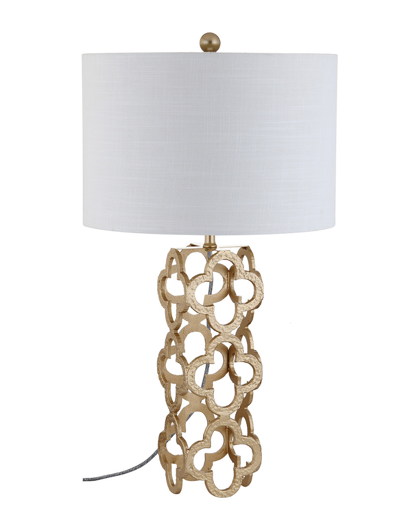 Jonathan Y Designs Oliver 26.5in Metal Quatrefoil Table Lamp
