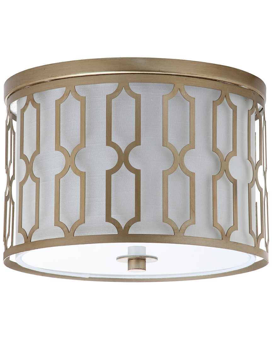 Jonathan Y Designs Link 2-light 12.75in Metal Flush Mount