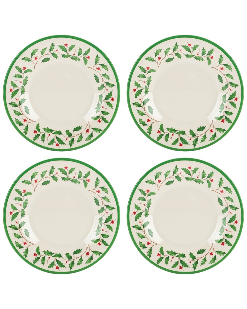 Lenox Holiday 4pc Melamine Accent Plate Set In Multicolor