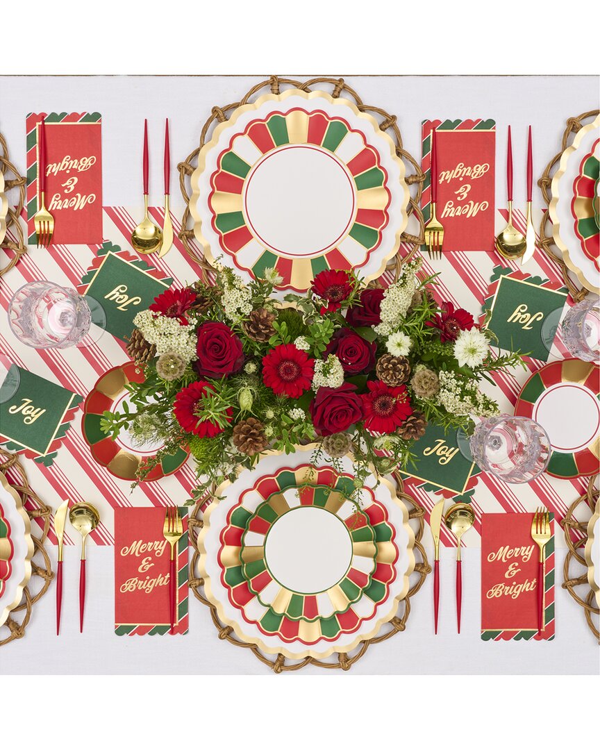 Sophistiplate Joyful Christmas 88 Pc Table Setting - Service For 16 In Red