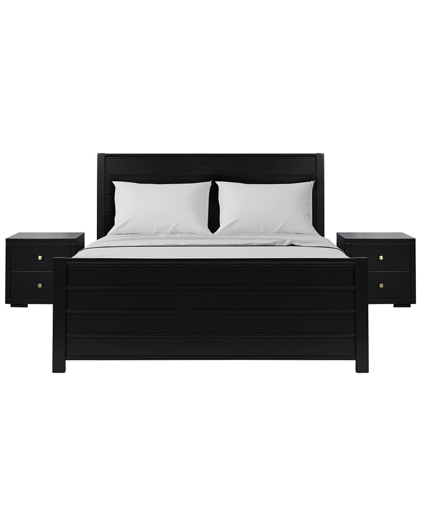 Camden Isle Caroline 3pc Platform Bed & Nightstands Set