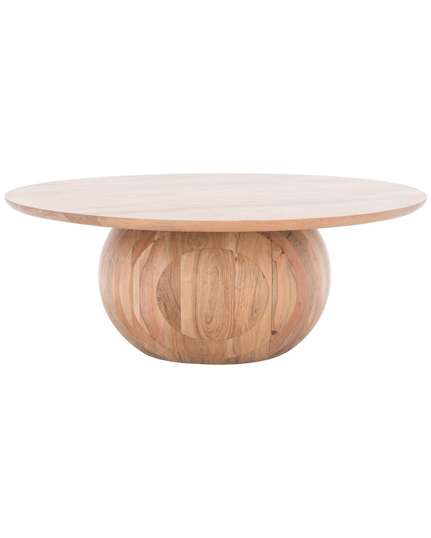 Safavieh Couture Gabribella Rd Wood Coffee Table In Brown