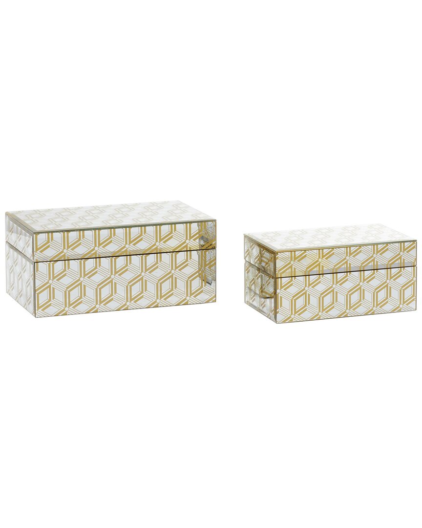 Peyton Lane Set Of 2 Jewelry Boxes In Gold