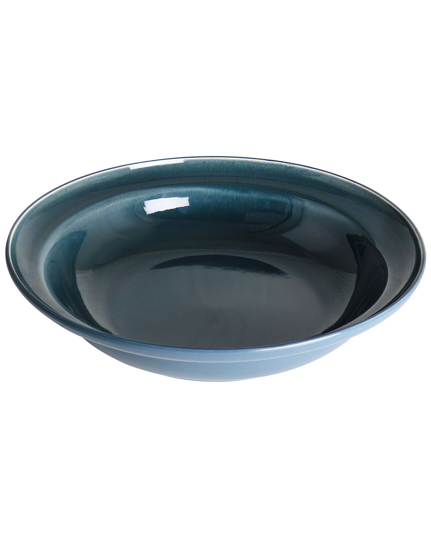 Martha Stewart 13in Stoneware Reactive Glaze Serving Bowl In Blue