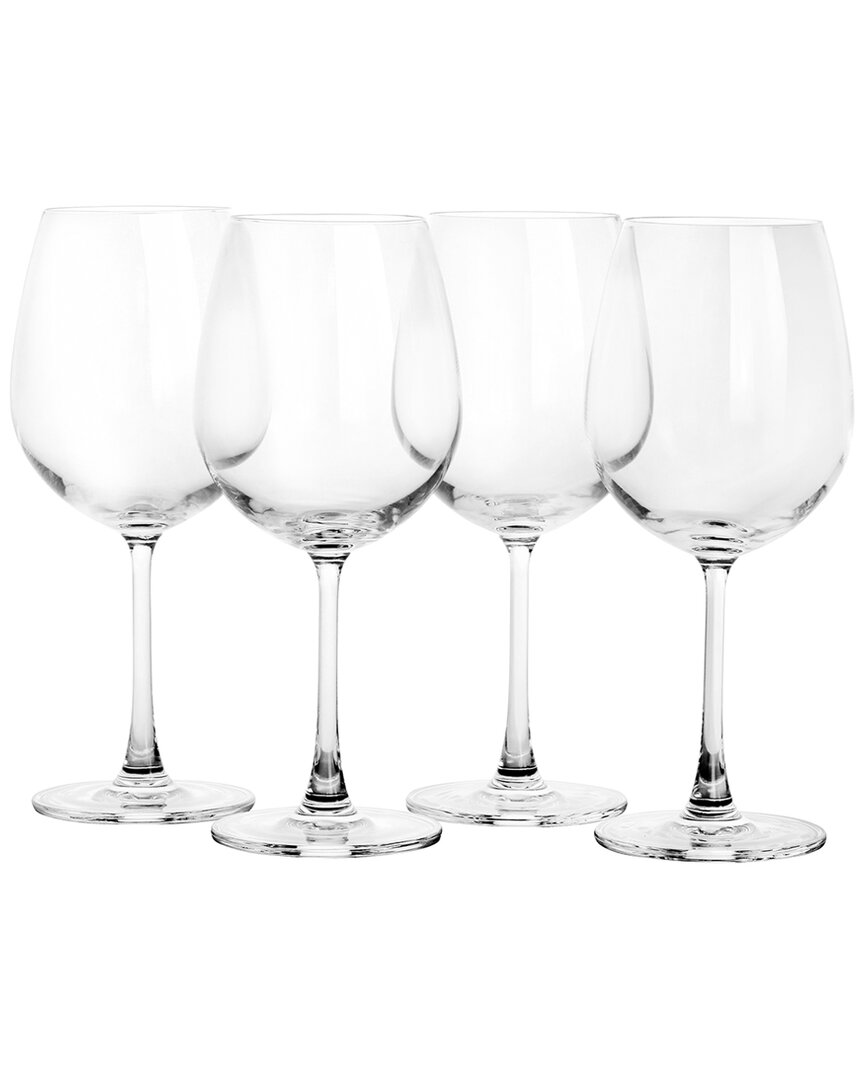 Shop Martha Stewart Set Of 4 20oz Red Wine Glasses In Clear
