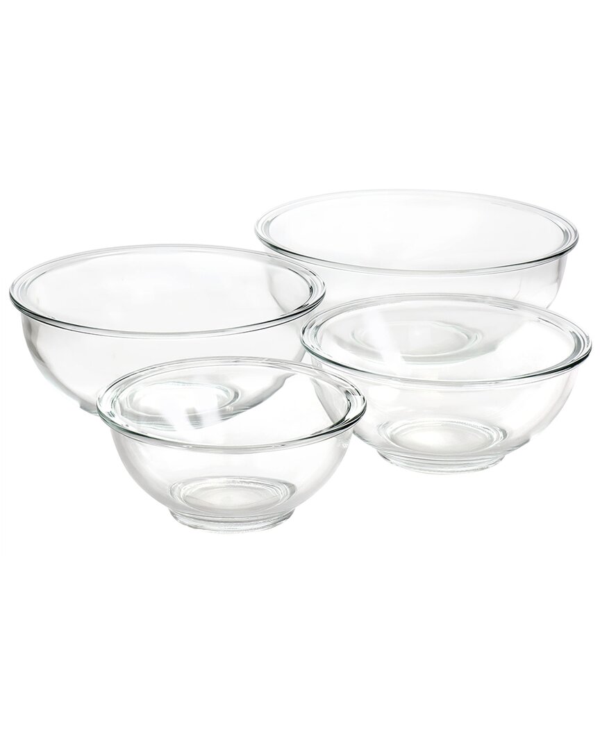 Martha Stewart 4pc Glass Nesting Bowl Set In Clear