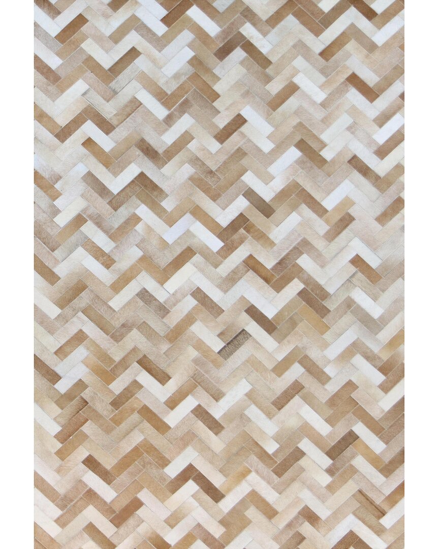 Bashian Rugs Bashian Santa Fe Quentin Leather Area Rug In Camel
