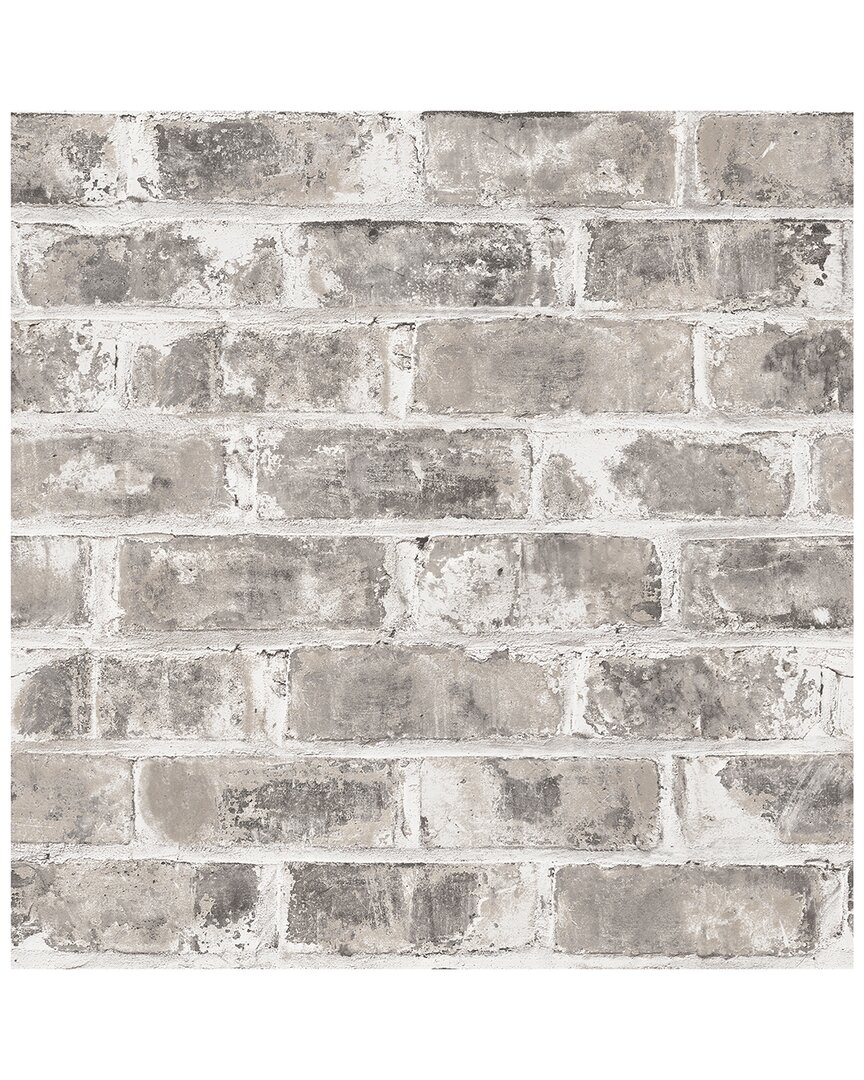 Brewster Jomax Grey Warehouse Brick Wallpaper