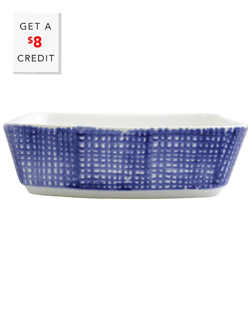 Vietri Viva By  Santorini Geo Square Baker With $5 Credit In Blue