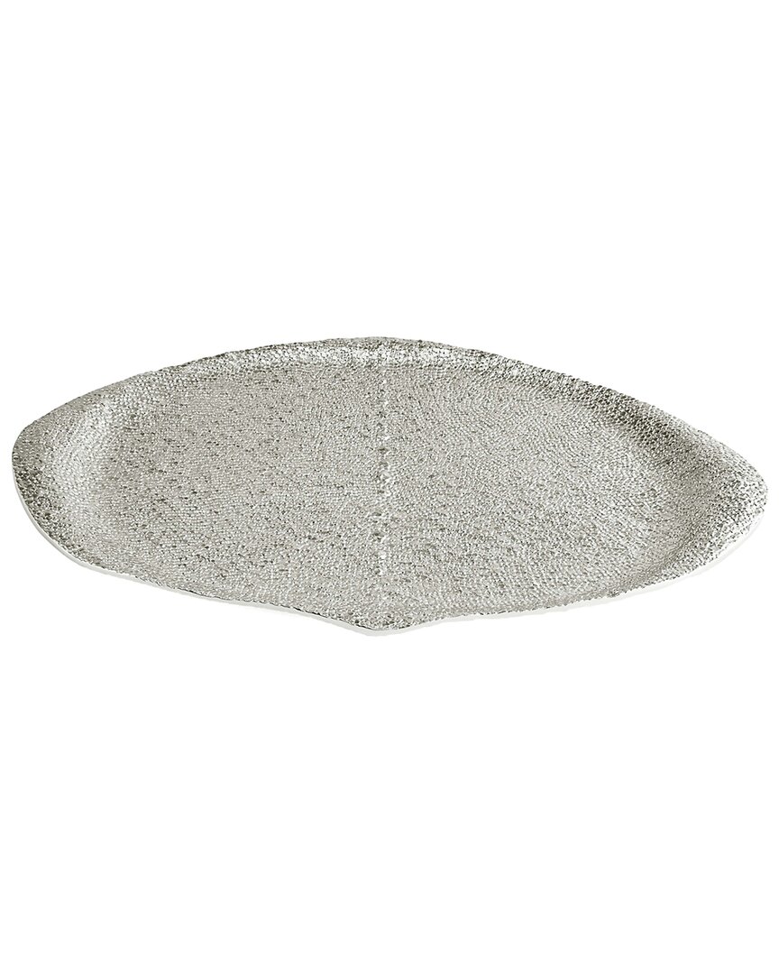 Michael Aram Shagreen Large Tray In Silver