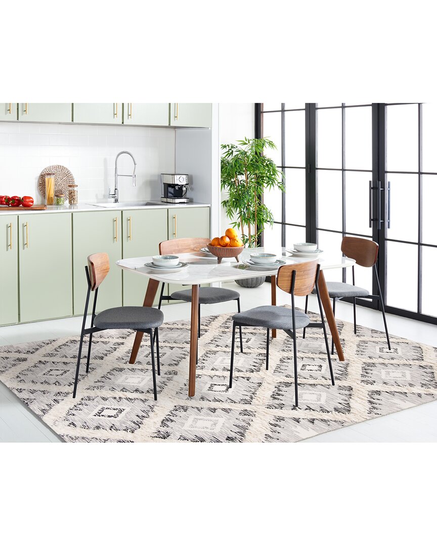 Safavieh Kenya Hand Woven Wool-blend Rug In Charcoal